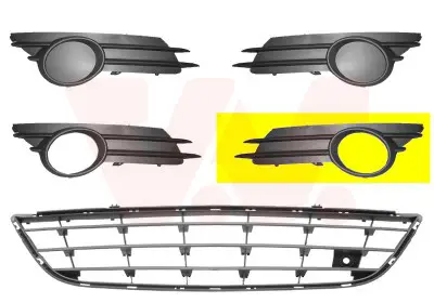 Neu VAN WEZEL 3750593 - Lüftungsgitter, Stoßfänger - ** Equipart **
