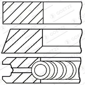 GOETZE ENGINE 08-434307-00 - Kolbenringsatz Versand Am Gleichen Tag