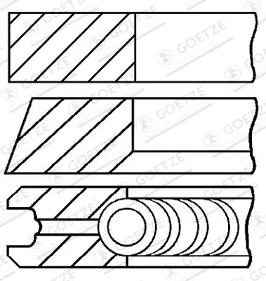 GOETZE ENGINE 08-434307-00 - Kolbenringsatz Versand Am Gleichen Tag