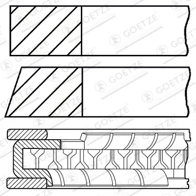 Sofort Bestellen GOETZE ENGINE 08-442707-00 - Kolbenringsatz