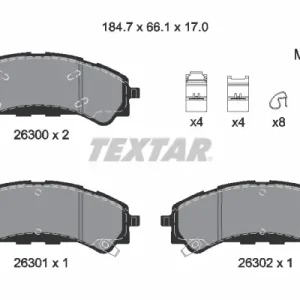 TEXTAR 2630001 - Bremsbelagsatz, Scheibenbremse - Q+ Sonderangebot