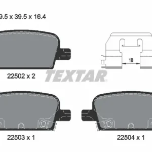 TEXTAR 2250201 - Bremsbelagsatz, Scheibenbremse - Q+ Online Kaufen
