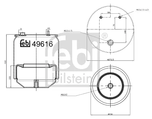 FEBI BILSTEIN 49616 - Federbalg, Luftfederung Jetzt Bestellen