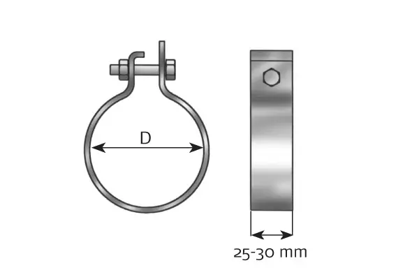 Ausverkauf DINEX 99730 - Klemmstück, Abgasanlage