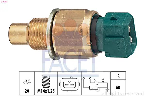 FACET 7.3560 - Sensor, Kühlmitteltemperatur Meistverkauft
