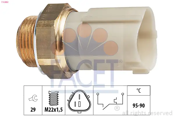 FACET 7.5262 - Temperaturschalter, Kühlerlüfter Heißes Angebot
