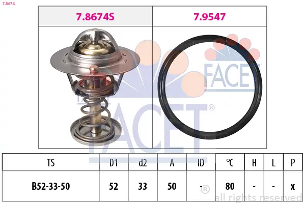 Preis Gesenkt FACET 7.8674 - Thermostat, Kühlmittel