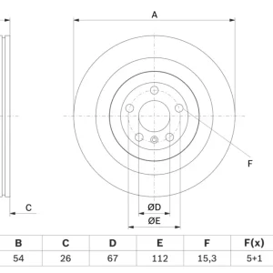 Sofort Bestellen BOSCH 0 986 479 F69 - Bremsscheibe