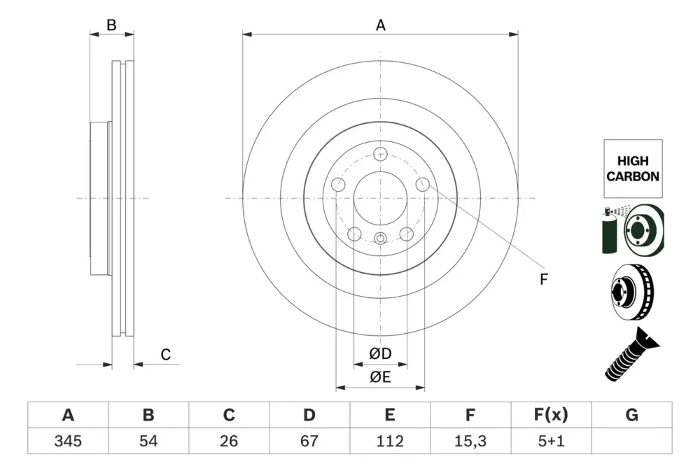 Sofort Bestellen BOSCH 0 986 479 F69 - Bremsscheibe