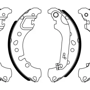 Heißes Angebot BOSCH 0 986 487 961 - Bremsbackensatz