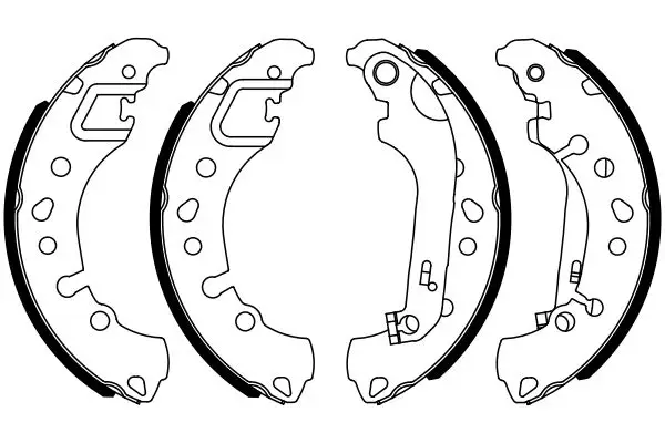 Heißes Angebot BOSCH 0 986 487 961 - Bremsbackensatz