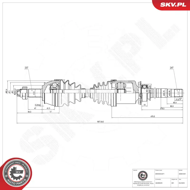 Preisreduziert ESEN SKV 40SKV201 - Antriebswelle
