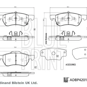 Must-Have BLUE PRINT ADBP420114 - Bremsbelagsatz, Scheibenbremse