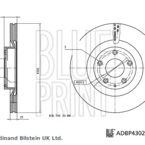 Knallerangebot BLUE PRINT ADBP430234 - Bremsscheibe