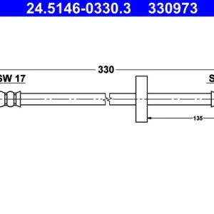 Rabatt ATE 24.5146-0330.3 - Bremsschlauch