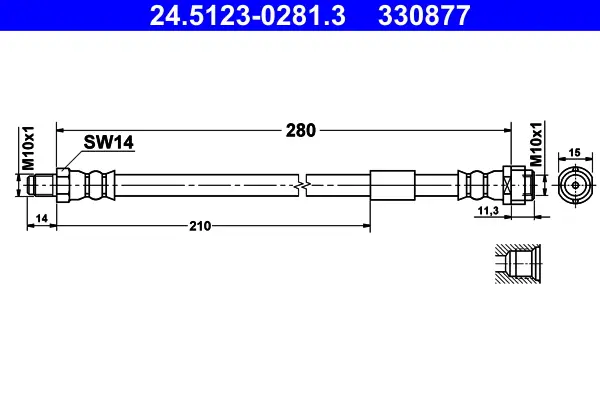 ATE 24.5123-0281.3 - Bremsschlauch Angebot