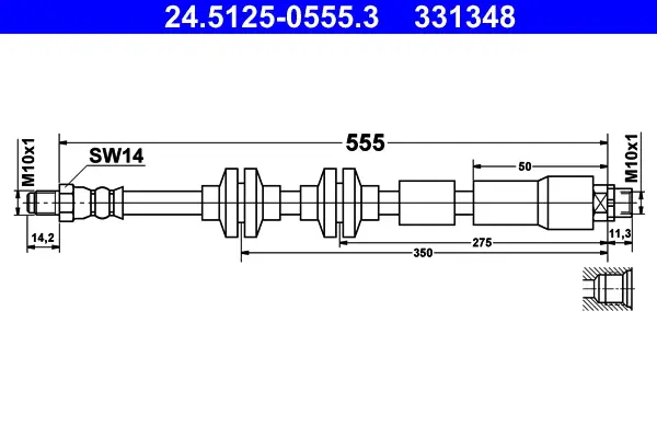 ATE 24.5125-0555.3 - Bremsschlauch Online Kaufen