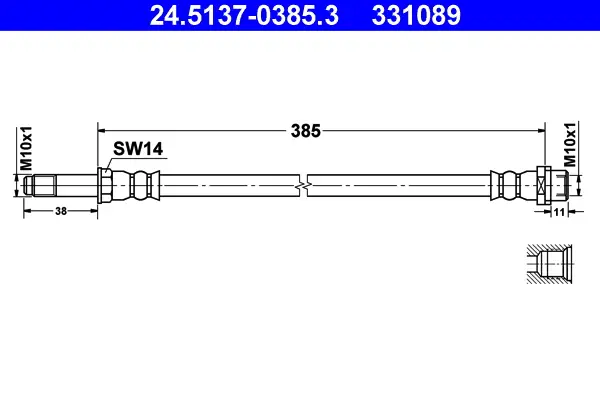 ATE 24.5137-0385.3 - Bremsschlauch Online Kaufen