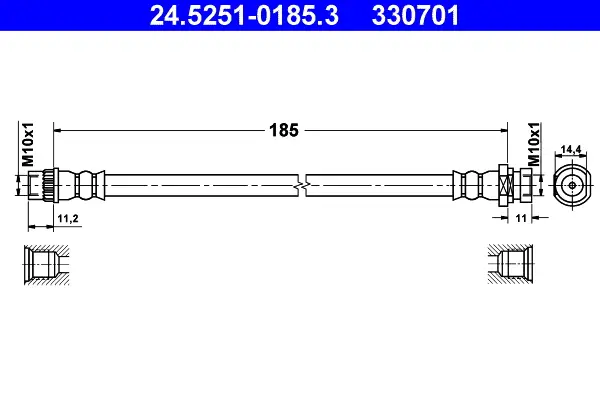 Ausverkauf ATE 24.5251-0185.3 - Bremsschlauch