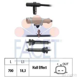 Top-Angebot FACET 21.0256 - Sensor, Raddrehzahl