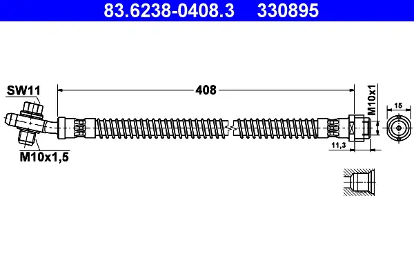 ATE 83.6238-0408.3 - Bremsschlauch Billig
