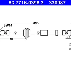 Sichere Zahlung ATE 83.7716-0398.3 - Bremsschlauch