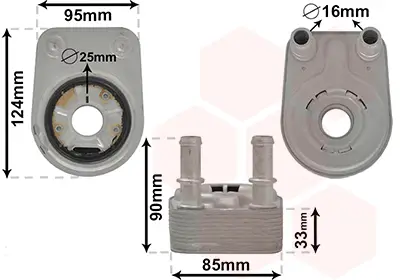 Saisonangebot VAN WEZEL 17003460 - Ölkühler, Motoröl - *** IR PLUS ***