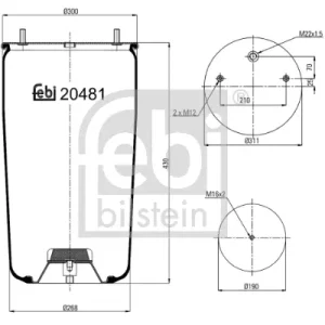 FEBI BILSTEIN 20481 - Federbalg, Luftfederung Aktuell