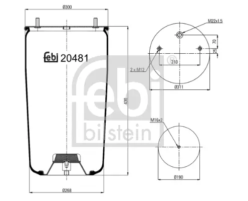 FEBI BILSTEIN 20481 - Federbalg, Luftfederung Aktuell