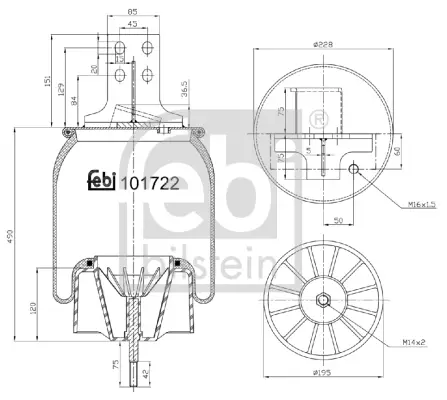 FEBI BILSTEIN 101722 - Federbalg, Luftfederung Online Kaufen