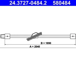 Neue Kollektion ATE 24.3727-0484.2 - Seilzug, Feststellbremse