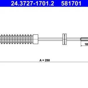 Preiswert ATE 24.3727-1701.2 - Seilzug, Feststellbremse