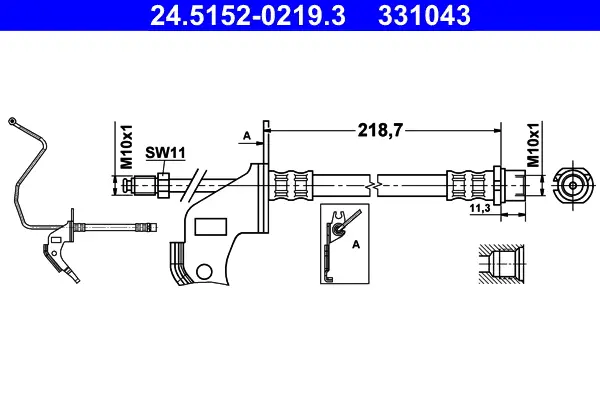 Jetzt Bestellen ATE 24.5152-0219.3 - Bremsschlauch