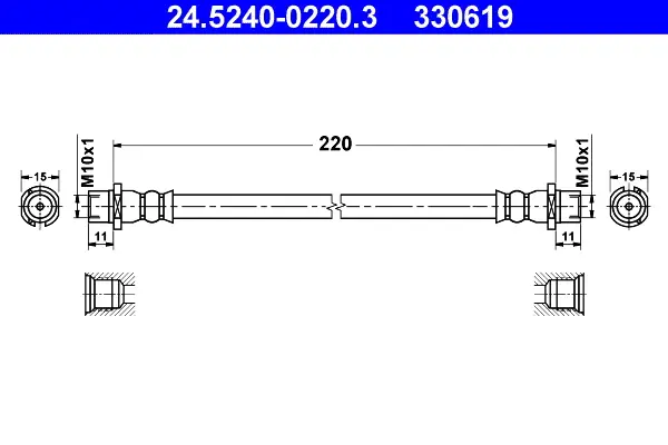 Preis Gesenkt ATE 24.5240-0220.3 - Bremsschlauch