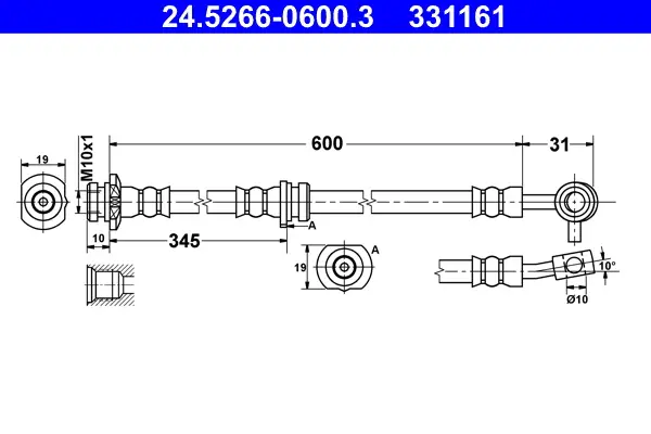 Günstig ATE 24.5266-0600.3 - Bremsschlauch