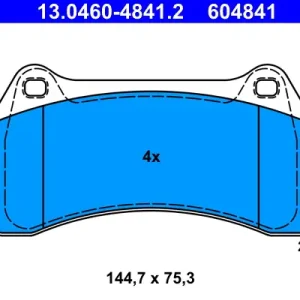 Aktuell ATE 13.0460-4841.2 - Bremsbelagsatz, Scheibenbremse