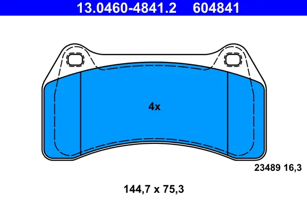 Aktuell ATE 13.0460-4841.2 - Bremsbelagsatz, Scheibenbremse
