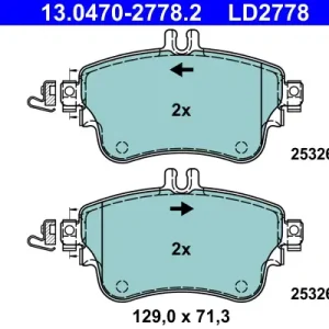 ATE 13.0470-2778.2 - Bremsbelagsatz, Scheibenbremse - ATE Ceramic Neue Ware