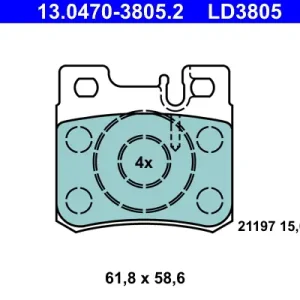 ATE 13.0470-3805.2 - Bremsbelagsatz, Scheibenbremse - ATE Ceramic Schnäppchen