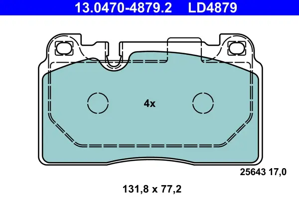 ATE 13.0470-4879.2 - Bremsbelagsatz, Scheibenbremse - ATE Ceramic Ausverkauf