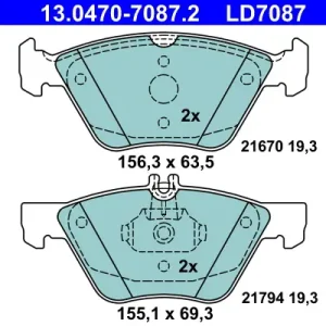 Sale ATE 13.0470-7087.2 - Bremsbelagsatz, Scheibenbremse - ATE Ceramic