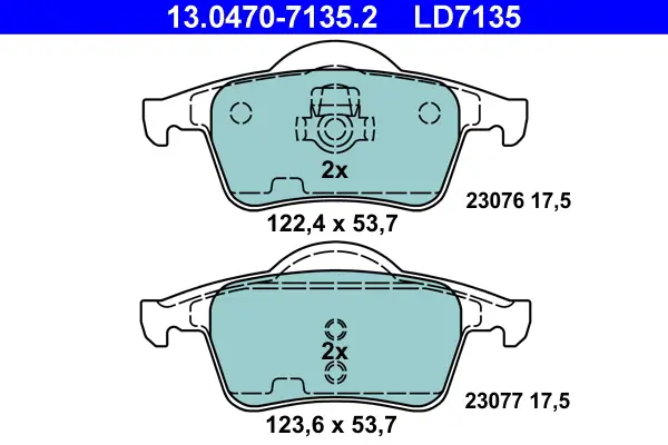 ATE 13.0470-7135.2 - Bremsbelagsatz, Scheibenbremse - ATE Ceramic Billig