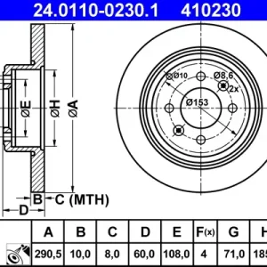 Online Kaufen ATE 24.0110-0230.1 - Bremsscheibe