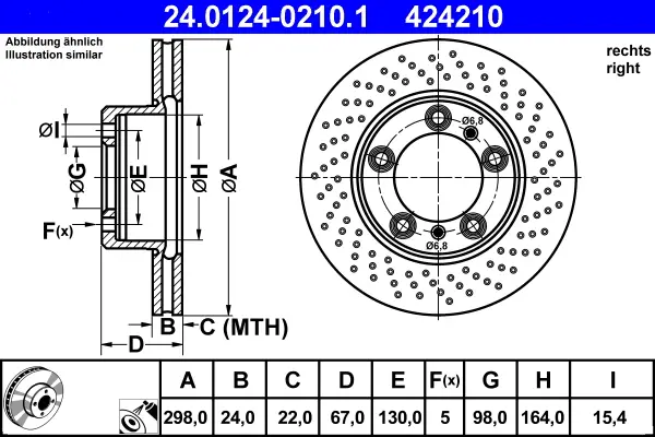 Bestseller ATE 24.0124-0210.1 - Bremsscheibe