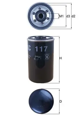 MAHLE KC 117 - Kraftstofffilter Nur Für Kurze Zeit