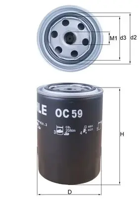 Highlight MAHLE OC 59 - Ölfilter
