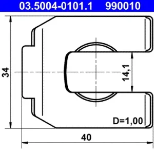 ATE 03.5004-0101.1 - Halter, Bremsschlauch Saisonangebot
