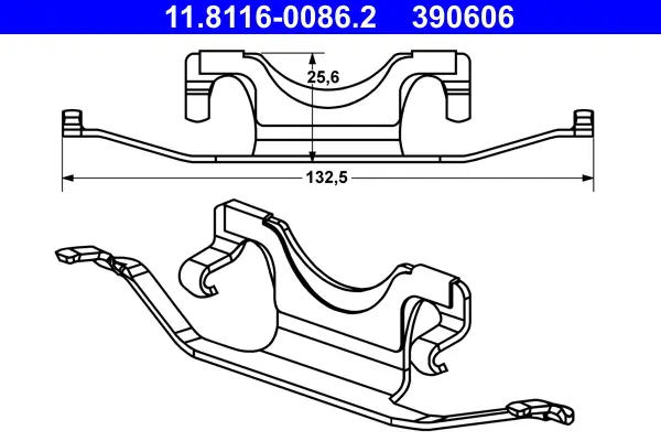 Geprüft ATE 11.8116-0086.2 - Feder, Bremssattel