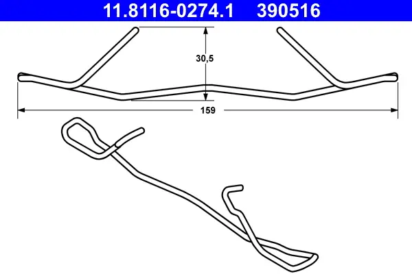 Meistverkauft ATE 11.8116-0274.1 - Feder, Bremssattel