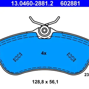 Aktuell ATE 13.0460-2881.2 - Bremsbelagsatz, Scheibenbremse